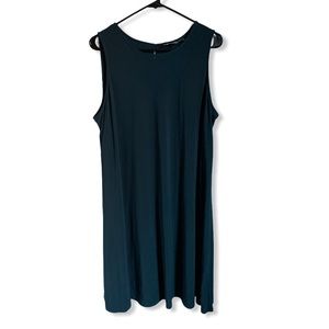 Anne Klein Sleeveless Shift Dress Dark Green Size